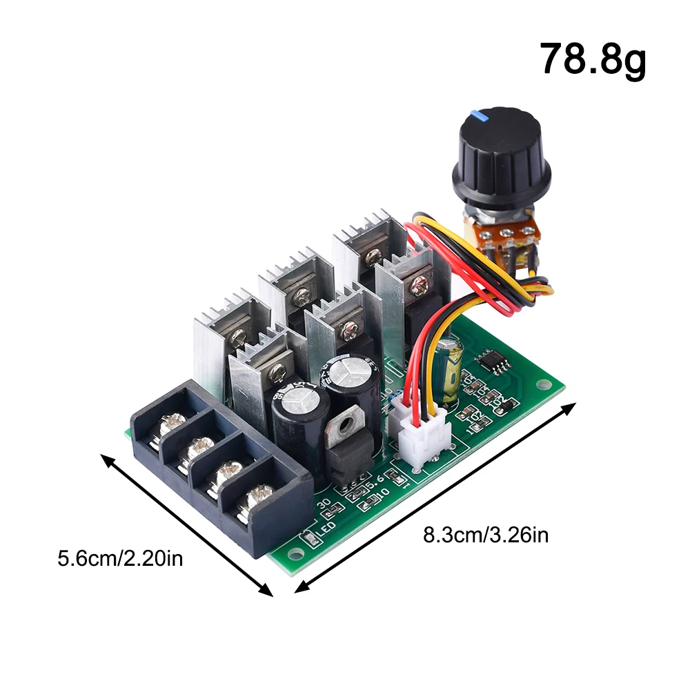 2000W alta potência controlador de velocidade DC Motor bomba controlador de velocidade driver 9V 12V 24V 36V 48V PWM