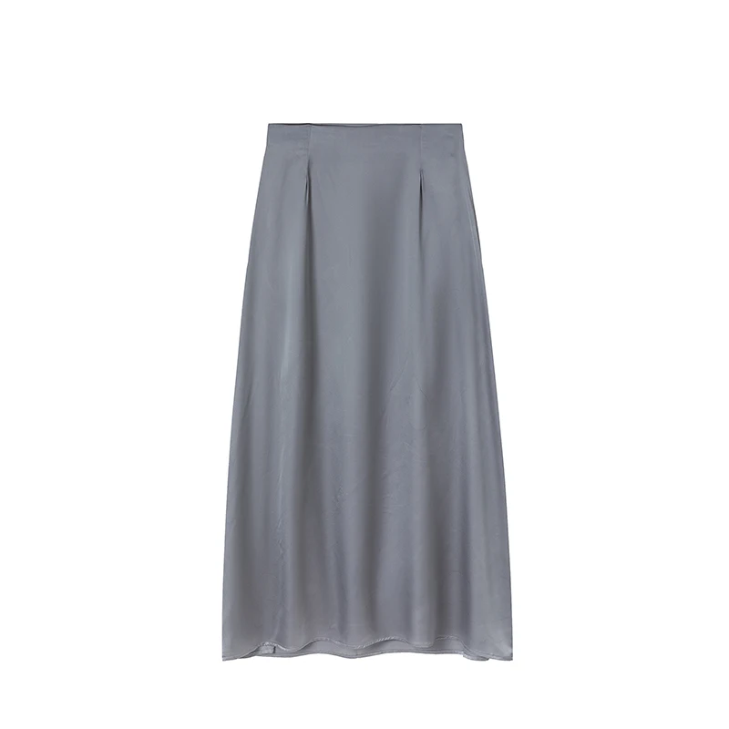 Damen-Rock aus simuliertem Seidensatin im lässigen europäisch-amerikanischen Stil, Wickelrock für den grenzüberschreitenden Modehandel – Detail 25