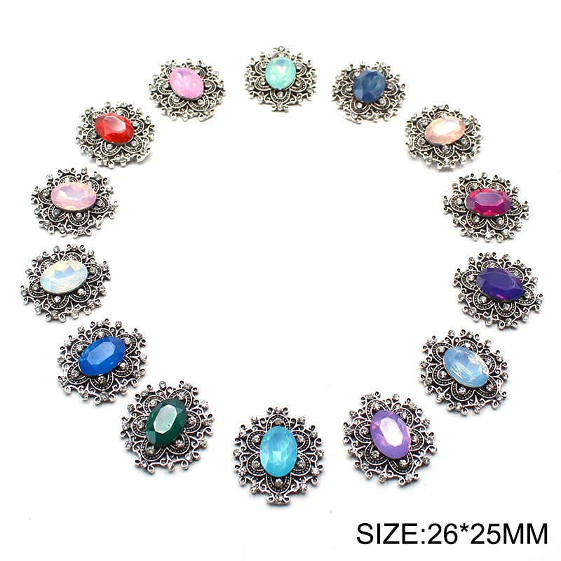 10Pcs Alloy Resin Rhinestone Accessories DIY Sewing Wedding for Clothing Decorative Rhinestone Costume Jewelry Accessories