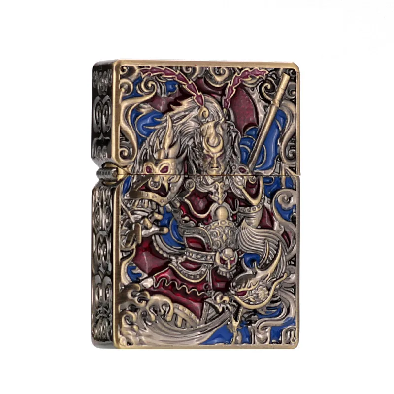 

ZORRO Armor с различными благоприятными керосинами Ruyi, ветрозащитная зажигалка из чистой меди, индивидуальный подарок высокого класса