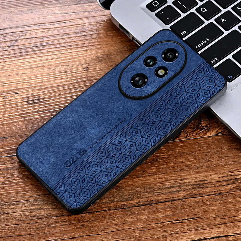 Funda trasera para Honor 200 Pro, Funda de cuero suave a prueba de golpes, 200 Pro