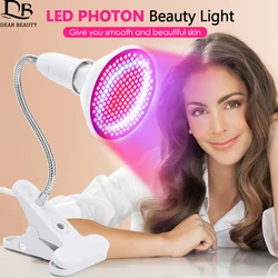 LED Photon Beauty Light Blue Red Light Therapy Skin Rejuvenation Acne Freckle Wrinkle Removal Facial Mask Beauty Device EU Plug