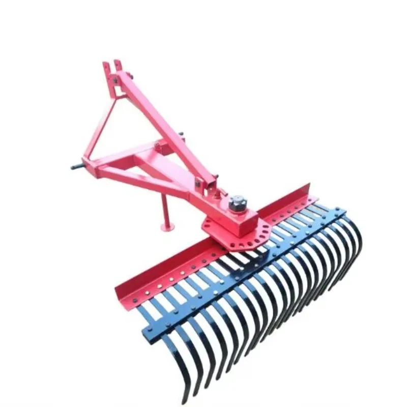 2025 Tractor Mounted Landscape Rake Farm Agriculture Scraper Rock Land Raker /Farm Tractor 3 Point 8 Feet Landscape Rake Machine