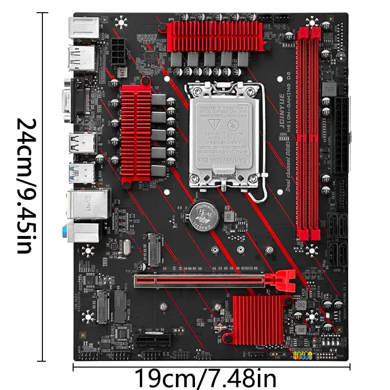 JGINYUE H610M Motherboard M-ATX LGA1700 Support Intel Core i3/i5/i7 12th 13th 12100F/12400F/13400F XMP DDR5 RAM desktop pc