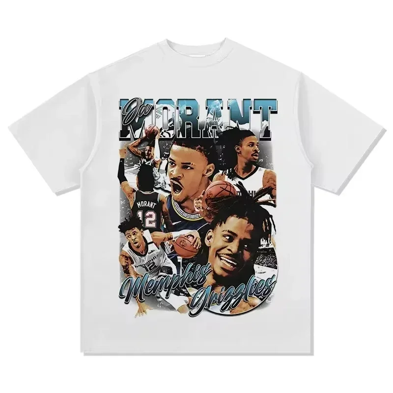 Nueva llegada Ja Morant 12 Memphis camiseta fanáticos del baloncesto Camiseta de manga corta nueva edición camisetas de algodón de verano para hombres y niños