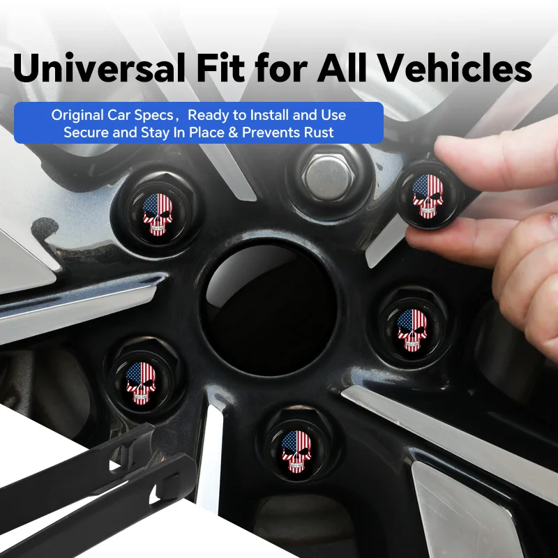 20PCS Car Wheel Lug Nut For Peugeot 208 2008 3008 E-208 E-2008 Rifter Traveller Tire Nut Caps Car Wheel Caps Bolts