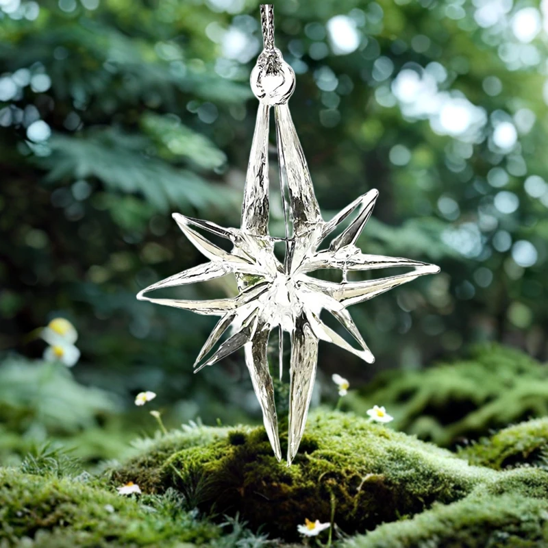 Different Styles Christmas Ornament Clear Crystal Glass Ice Pendant Xmas Tree Hanging Decor Accessories New Year Party Supplies