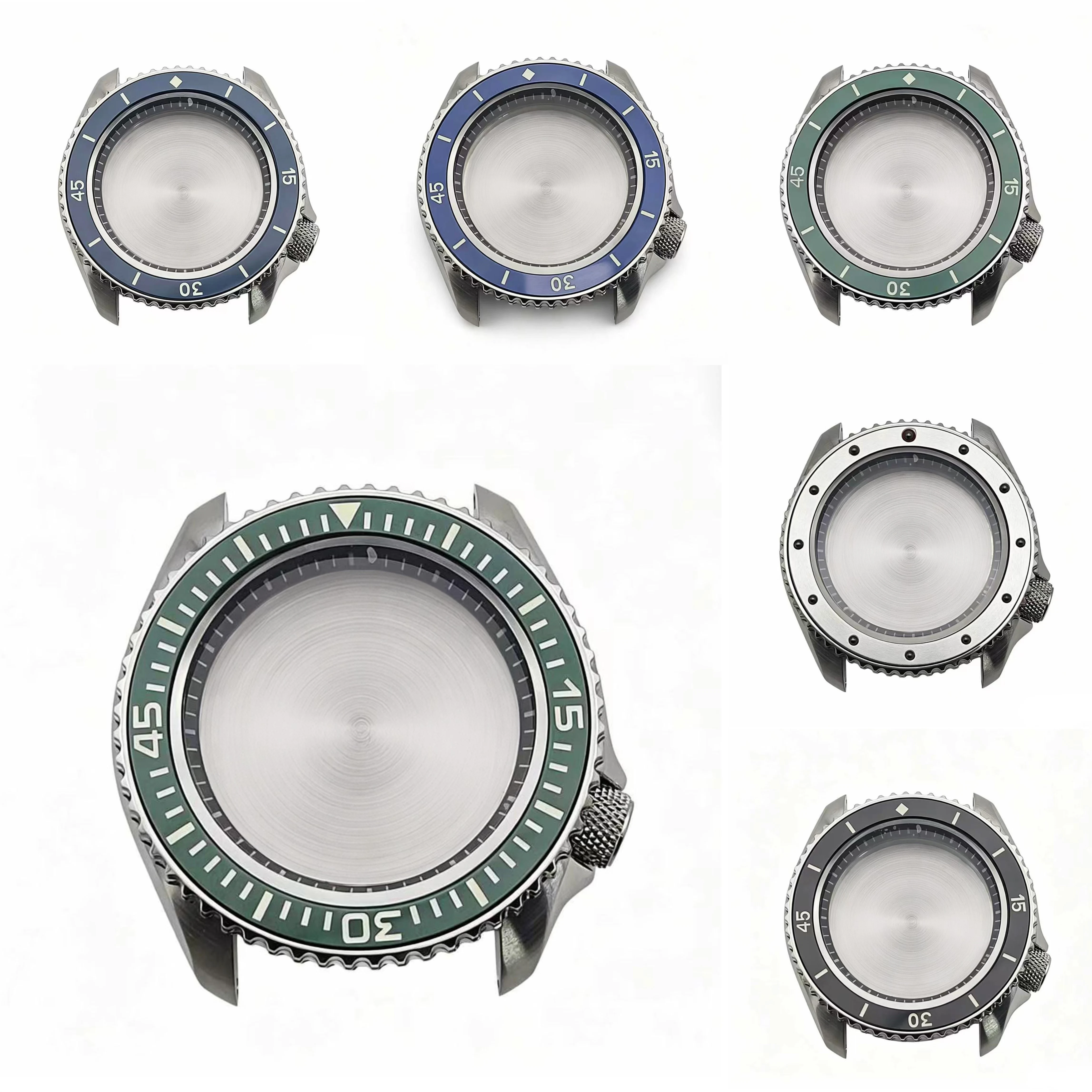 

42mm NH35 NH36 Watch Case Stainless Steel Sapphire Glass Screw-Down Crown 22mm Lug Width Rotating Bezel Watch Parts