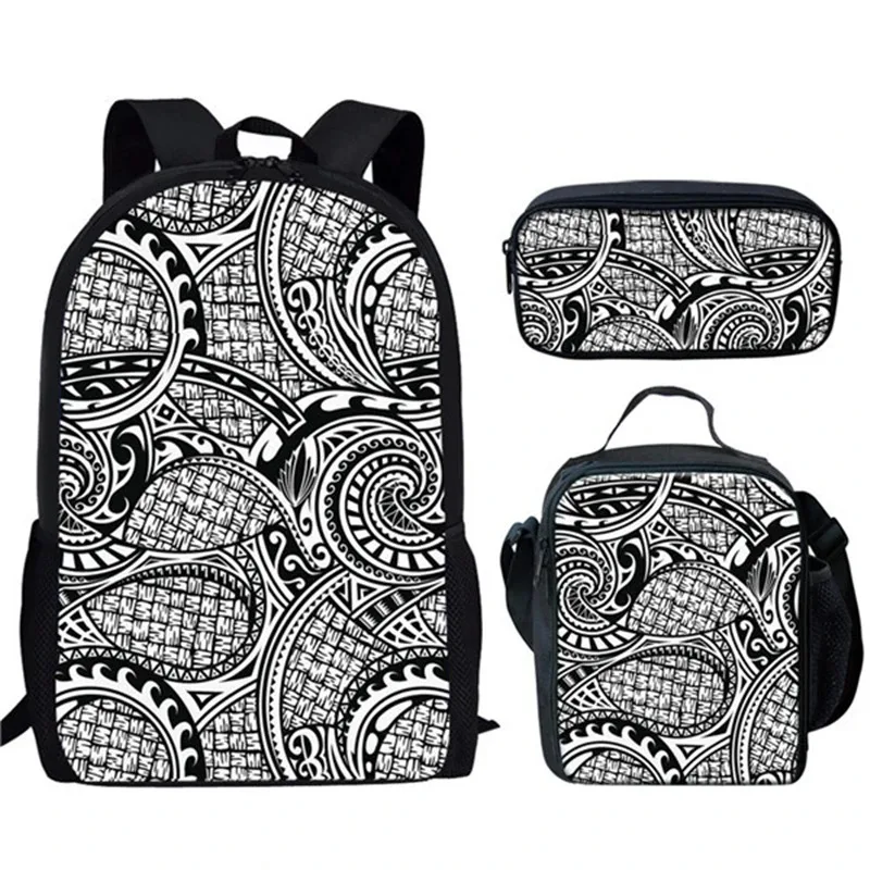 

3D Print School Bags for Laptop or Backpack, Backpack, Lunch Bag, Pencil Case, Popular Harajuku, Traditional Tribal, 3PCs per