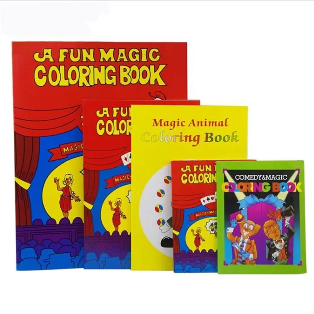 Libro de trucos de magia, accesorios mágicos de comedia, libro para colorear, mentalismo, juego de mago, libros de utilería mágica, primer plano
