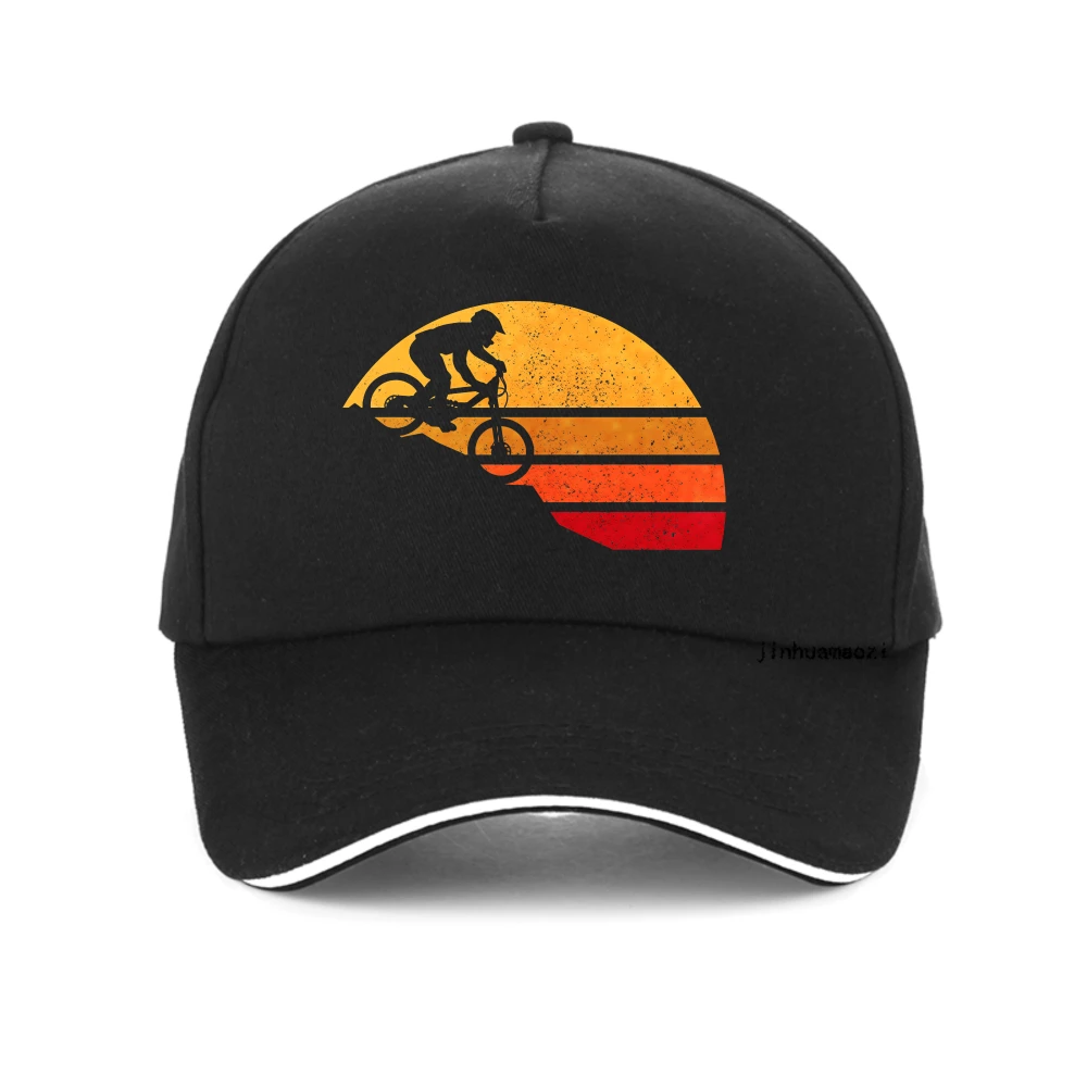 

Vintage Downhill Mount MTB cap Sunset Cyclist Silhouette Art Baseball Caps Fashion Outdoor Sports Sun hat unisex Snapback hats
