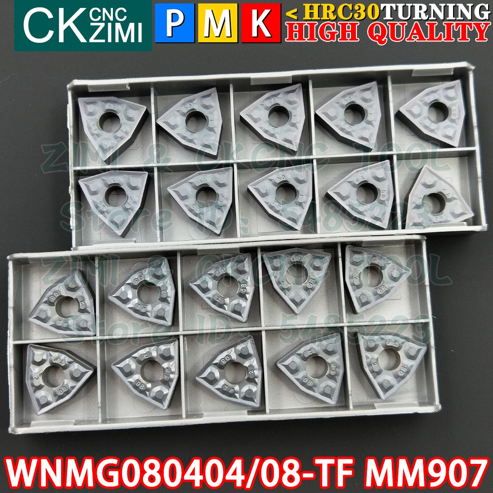 WNMG080404-TF MM907 WNMG080408-TF MM907 كربيد الخارجية تحول إدراج أدوات WNMG0804 WNMG 0804 CNC مخرطة معدنية أدوات تقطيع