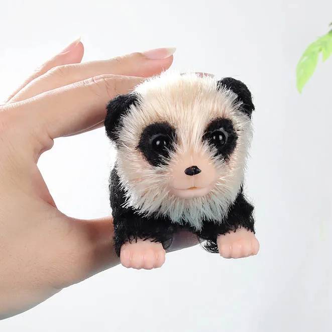 Simulation Mini Silicone Panda Baby Dolls Toy Soft Lifelike Cute Mini Reborn Panda Newborn Animal Doll Baby Interactive Toy Gift