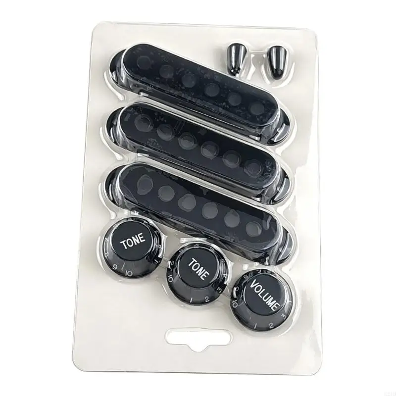  8 Piece Smooth Surfaces Guitar Knob Caps And Pickup Cover Volumes Control Knobs Cover For Improved Grip And Precisions