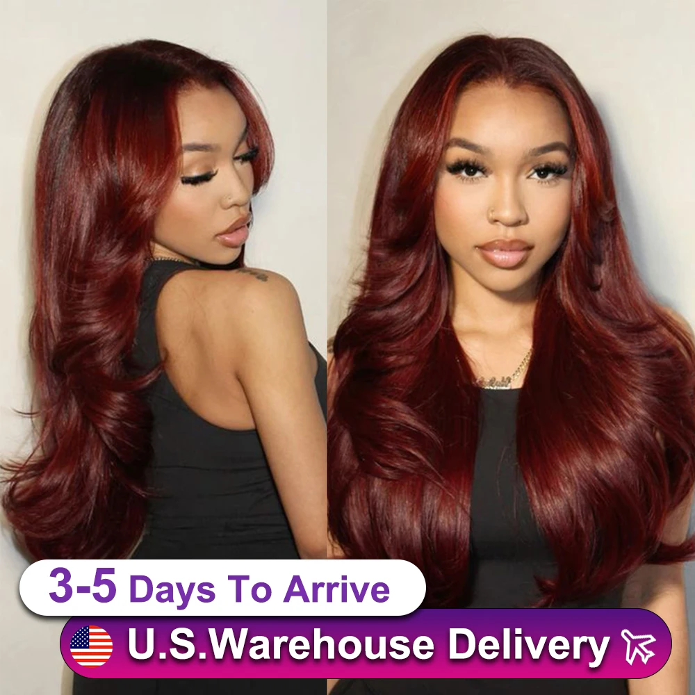 Body Wave Hd 99J Burgundy Transparent Lace Front Wig Lace Wig Human Hair 13X4 Lace Front Human Hair Wig Hd Lace Frontal wigs