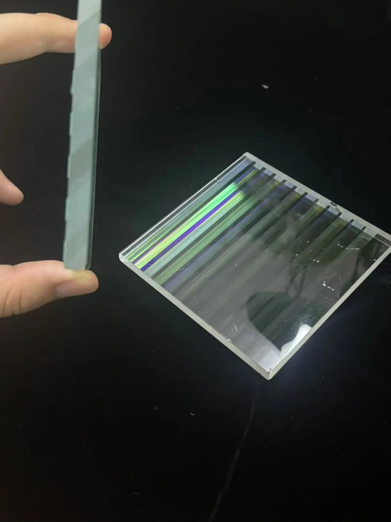 1PC 83x83x6mm Exquisite Beam-Splitting Prism DIY Decorative Item Prism With Imperfections