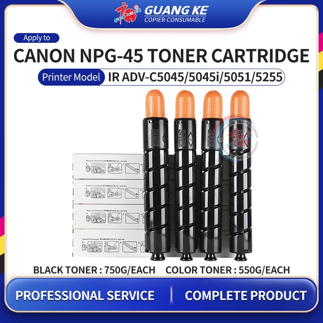 NPG-45 NPG45 Toner Cartridge For Canon IR ADV-C5045 5045i 5051 5250 5255  Black 750G Color 550G Toner - AliExpress