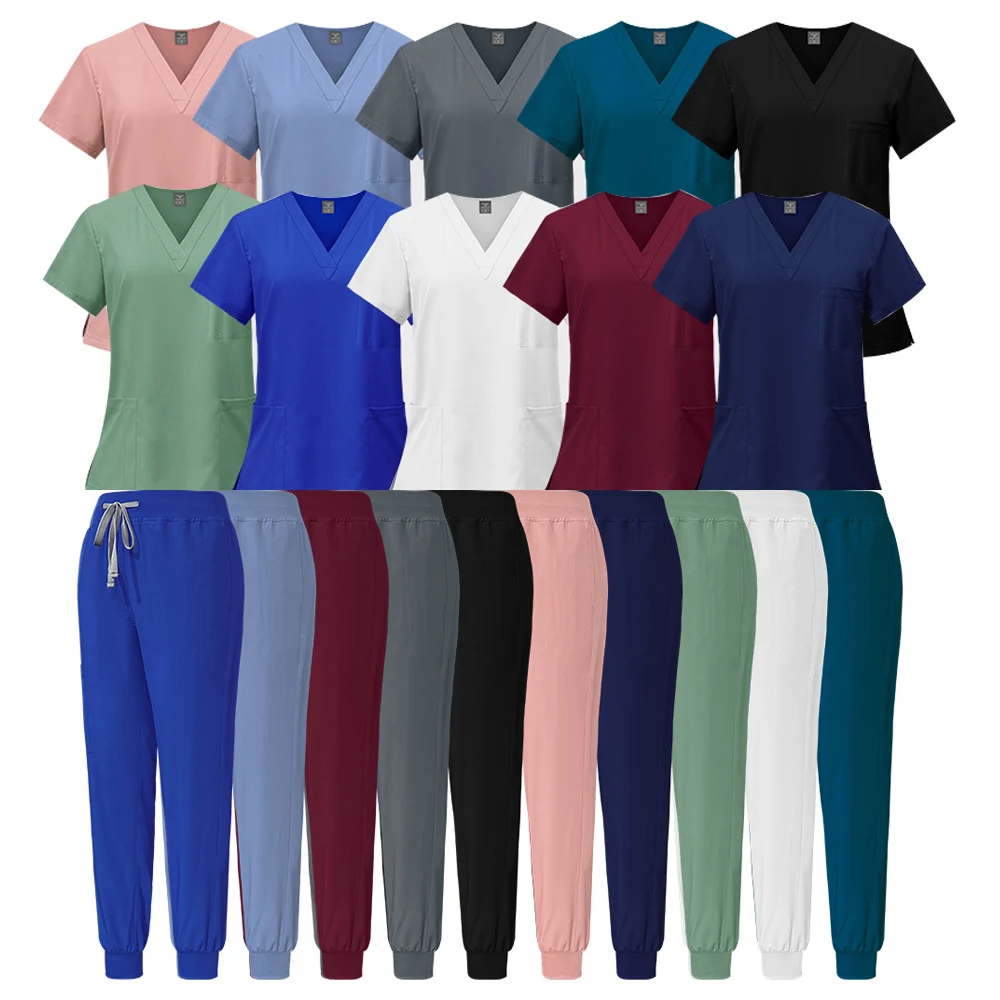 

Slim Fit Women Scrubs Sets Hospital Medical Uniforms Surgical Gowns Doctors Nurses Accessories Dental Clinic Spa Lab Workwear