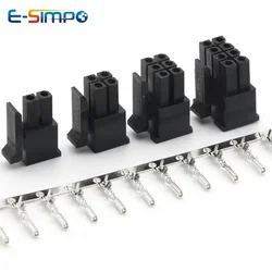 10Set Micro-Fit MX3.0 Double Row Male Plug Housing+Female Terminal 2P 4P 6P 8P - 24Pin Mini 5557/43025 Male Shell Connector