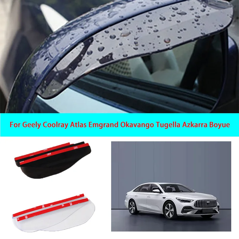 

For Geely Coolray Atlas Emgrand Okavango Tugella Azkarra Boyue Carbon Fiber Rearview Mirror Rain Visor