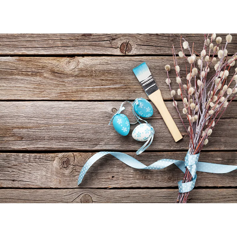 Puntelli dello Studio del fondo della foto del bordo di legno delle uova dei fiori del coniglio del contesto di fotografia di pasqua della primavera 210322CAW-02