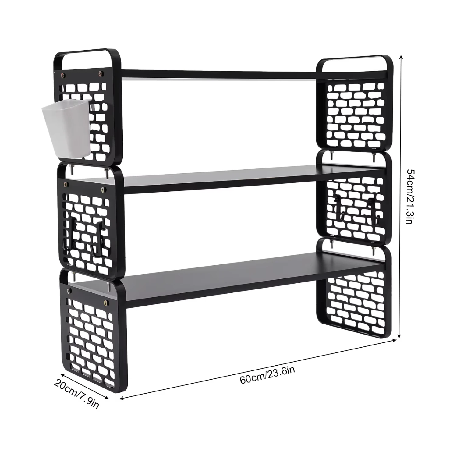 Space-saving Bookshelf 3 Tier Bookcase Multifunctional Bookshelf  Small Spaces Short Bookshelf  Bedroom 3 Colors Bookshelf Quran