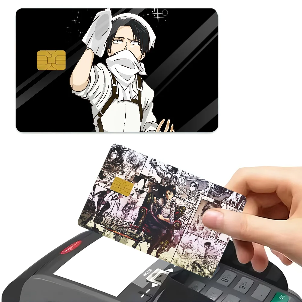 Attack On Titan Levi Ackerman Spend Or Save Funny Shell On Off Ultra Thin No Fade Sticker Skin Cover Film For Debit Credit Card