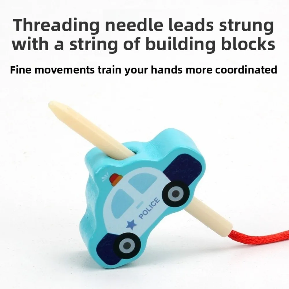 ​Colorful Montessori String Beads Toy​ Different Themes Lacing Beads Design​ ​Early Educational Threading Toy​ Various shapes