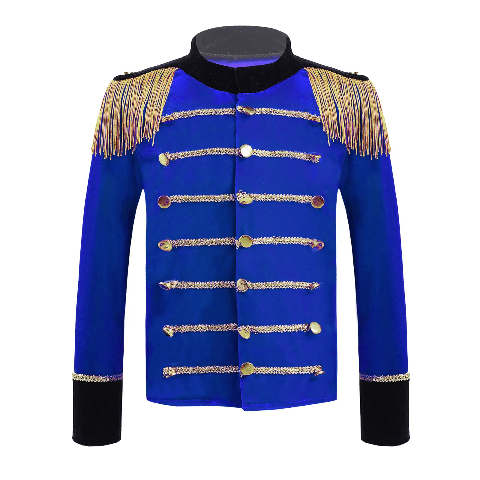 Kids Boys Circus Ringmaster Costume Deluxe Royal Guard Coat Children Role Play Long Sleeves Tassels Cosplay Tops Tailcoat Jacket