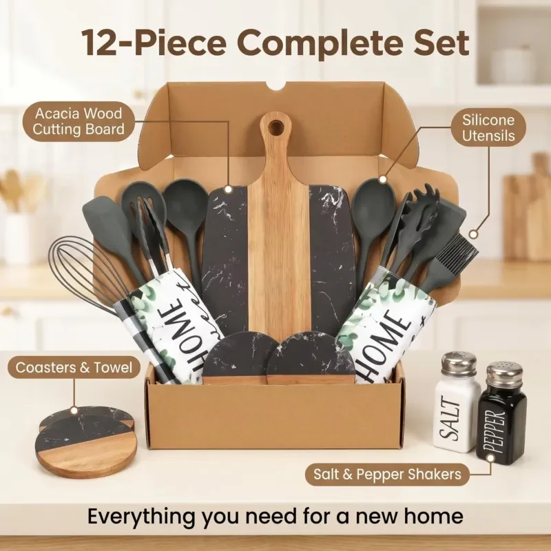 Value Gift Pack, New Home Gift Pack, New Home Souvenirs, Kitchen Gadget Set (Including Board) Complete Kitchen Cooking Tools