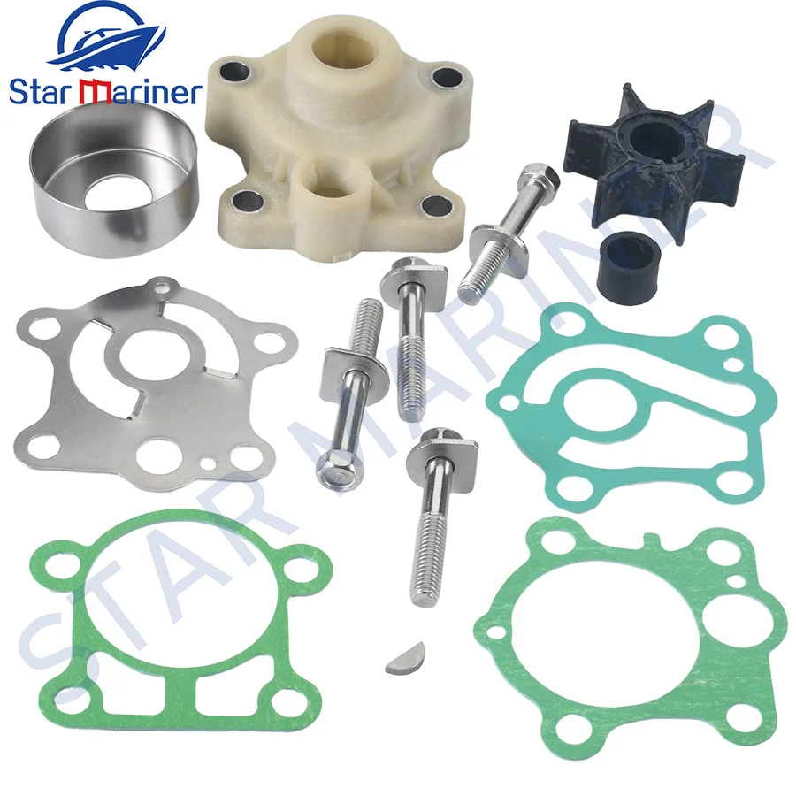 

6H4-W0078 Ремкомплект крыльчатки водяного насоса с корпусом для подвесного двигателя Yamaha 2T 40HP 50HP 6H4-W0078-00-00 6H4-W0078-A0 18-3429