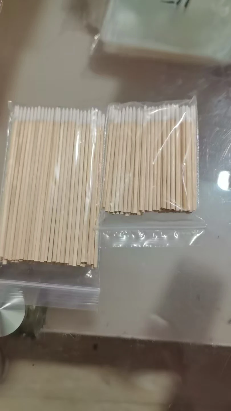 100/300/500pcs  Tip Cotton Swab Wooden StickStick Disposable Nail Groove Gap Scrubber Glue Fine Manicure Cotton Stick Cleaning *