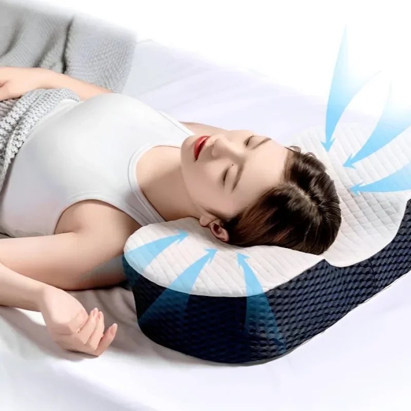 Memory Foam Bedding Pillow Neck Protection Bow Shaped Sleeping Pillows Support Head Orthopedic Relax Health Cervical Neck