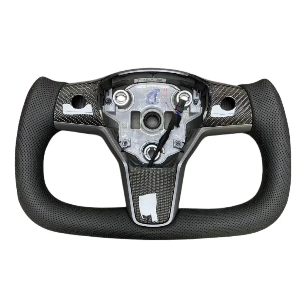 Factory Direct Sale Real Carbon Fiber Steering Wheel Car Yoke Yoke Steering Wheel For  Model3/Y Car Steering Wheel