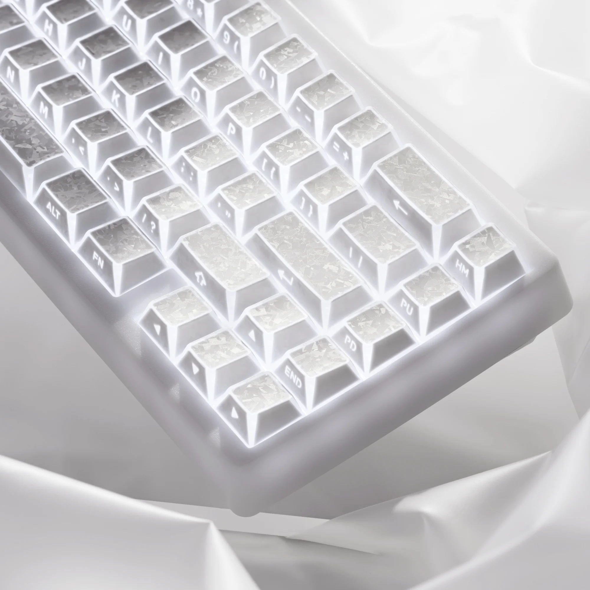 XVX PRISM Forged Carbon Shine-Through Cherry Profile 136-Key PBT Keycap Set