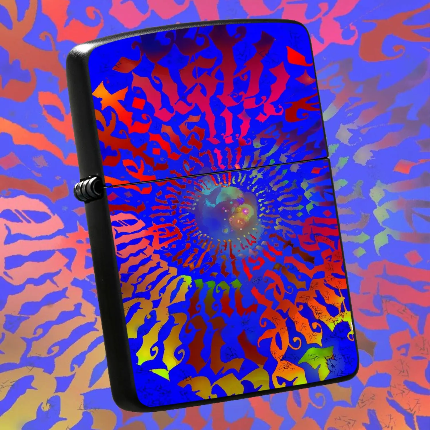 Creative Psychedelic Swirl Pattern Lighter Vibrant Abstract Art Visual Design Portable Trendy Daily Accessory Ideal for Outdoor Gathering Casual Use Nice Unique Practical Gift for Friends and Art A Humorous And Interesting Lighter