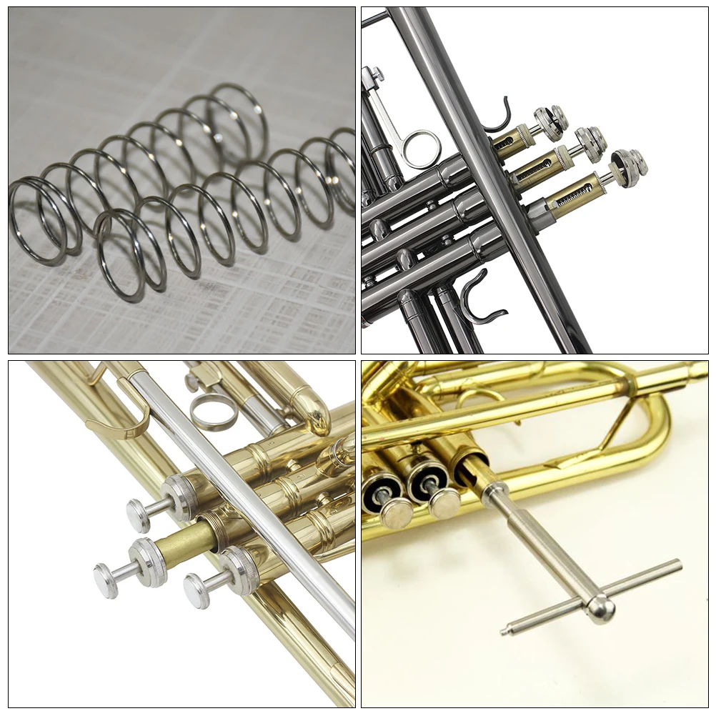 

3pcs Trumpet Button Spring Replacements Stainless Steel Durable Suitable Most Trumpets Small Size Portable Musical Instrument