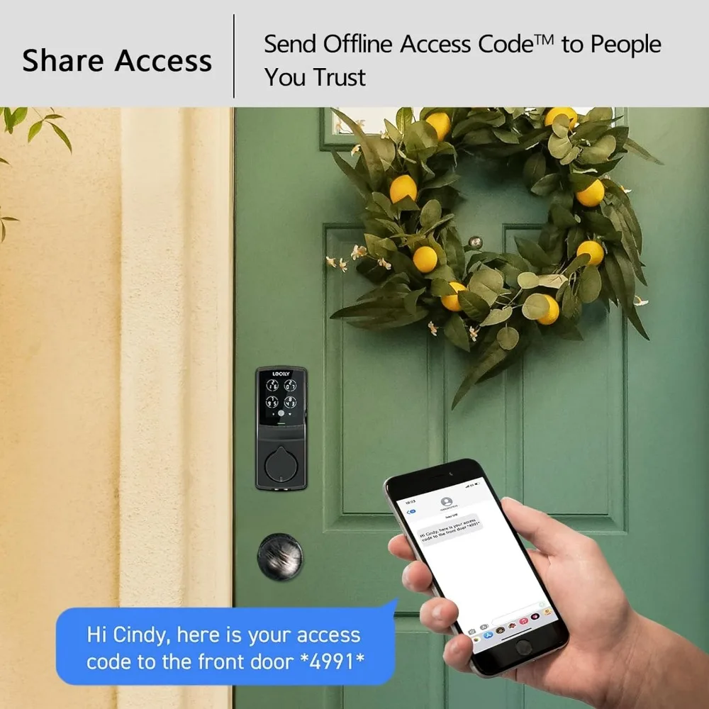 Secure Plus, RFID Card Smart Lock, Keyless Entry Door Lock, Smart Locks for Front Door, PIN Genie® Keypad, 3D Biometric Fingerp