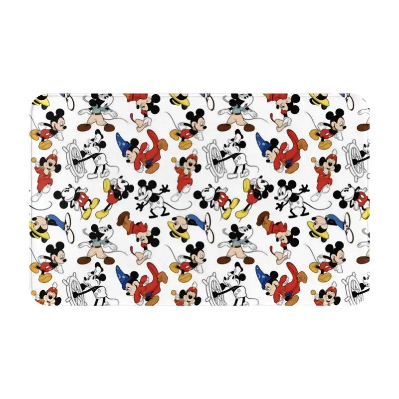 Custom Mickey Mouse Cartoon Animation Tv Front Door Mat Anti-Slip Indoor Absorbent Doormat Floor Bath Entrance Rug Carpet