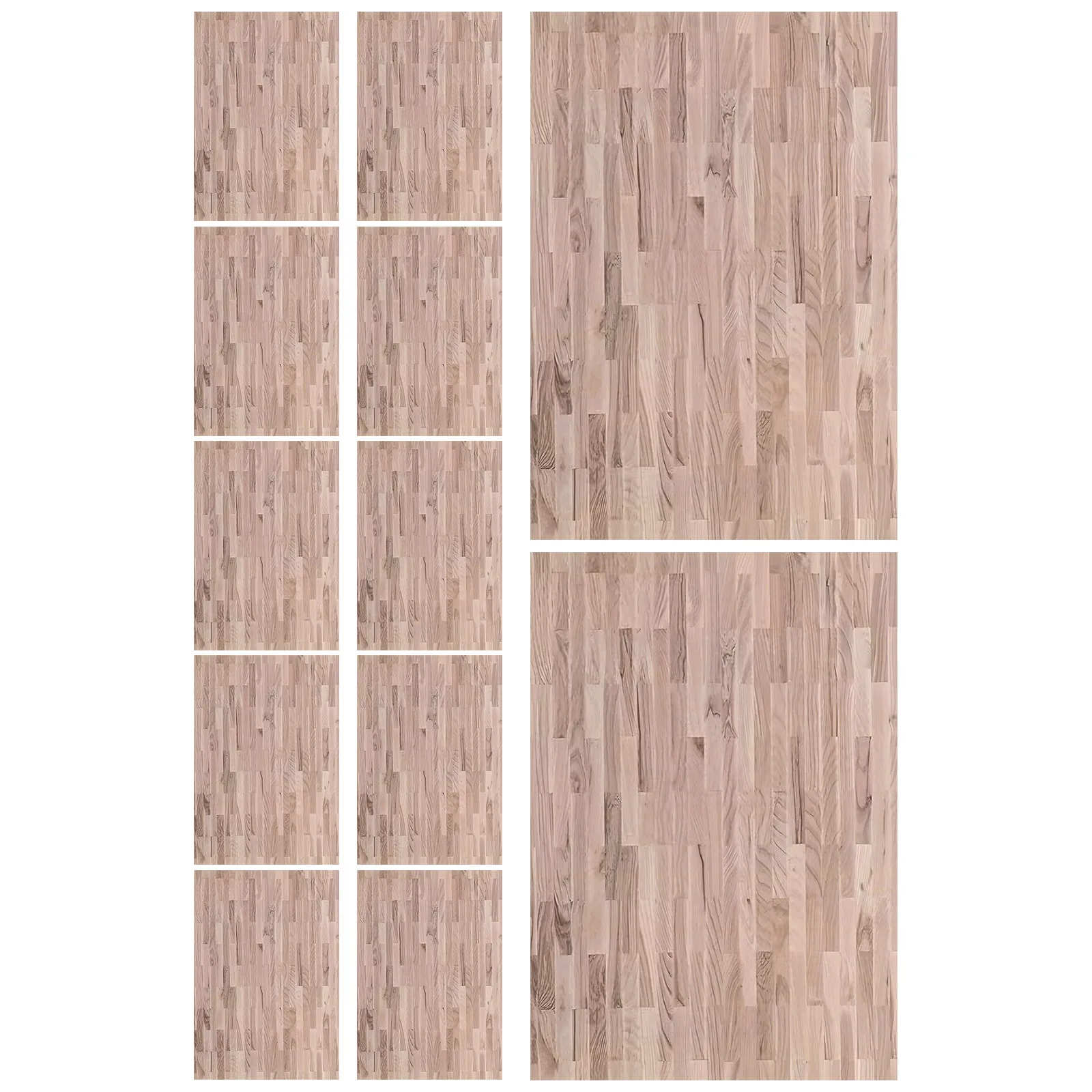 

12Pcs Dollhouse Floor Sticker Peel Stick Wood Grain Realistic 29x21cm Miniature Self Adhesive Flooring Sheets Mini House Decor