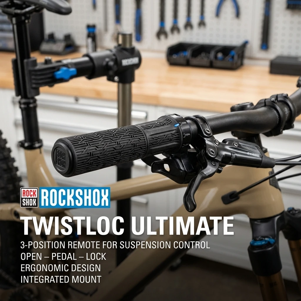 

ROCKSHOX-Twistloc Ultimate REMOTE 3P Open Pedal and Lock, 2P Options, Left and Right, MTB and Road Bicycle Accessories, Cycling