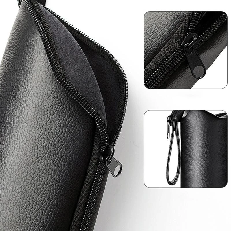 QX2E Water Bottle for Carrier with Handle PU Cup Bag Cover for Carrying Water Contain