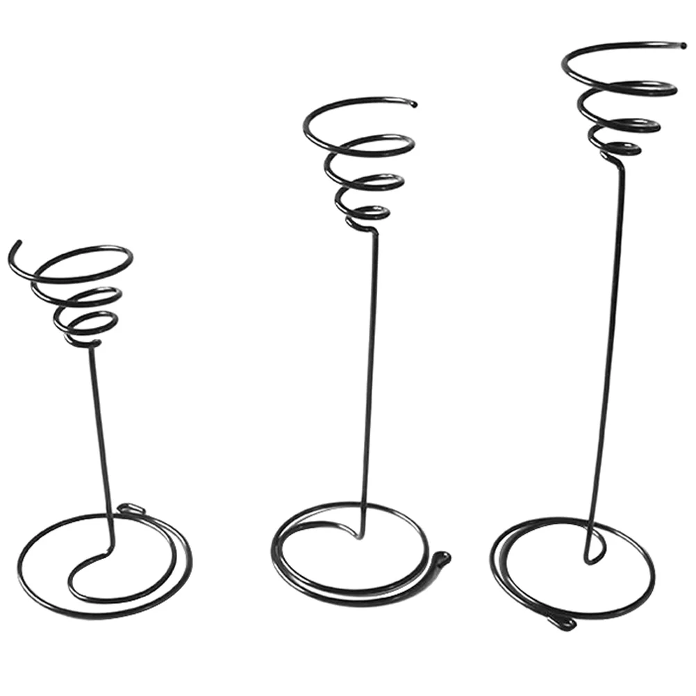 

3 Pcs Plant Support Air Stand 13cm 17cm 20cm Spiral Rack for Home Office Garden Decor Metal Holder Accessories