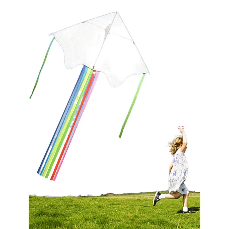 Diy conjunto de pipa pastagem pipa brisa para voar crianças adulto pipas corda 100m curso pintura diversão brinquedos esportivos com bandeja pintura escova