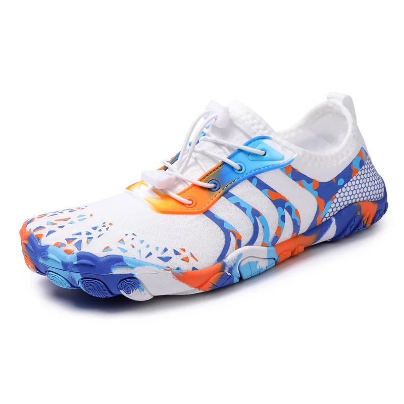 Unisex Barefoot Sports Shoes Adjustable Quick Drawstring Anti Slip Water Shoes For Men Women River Trekking Snorkeling Walking