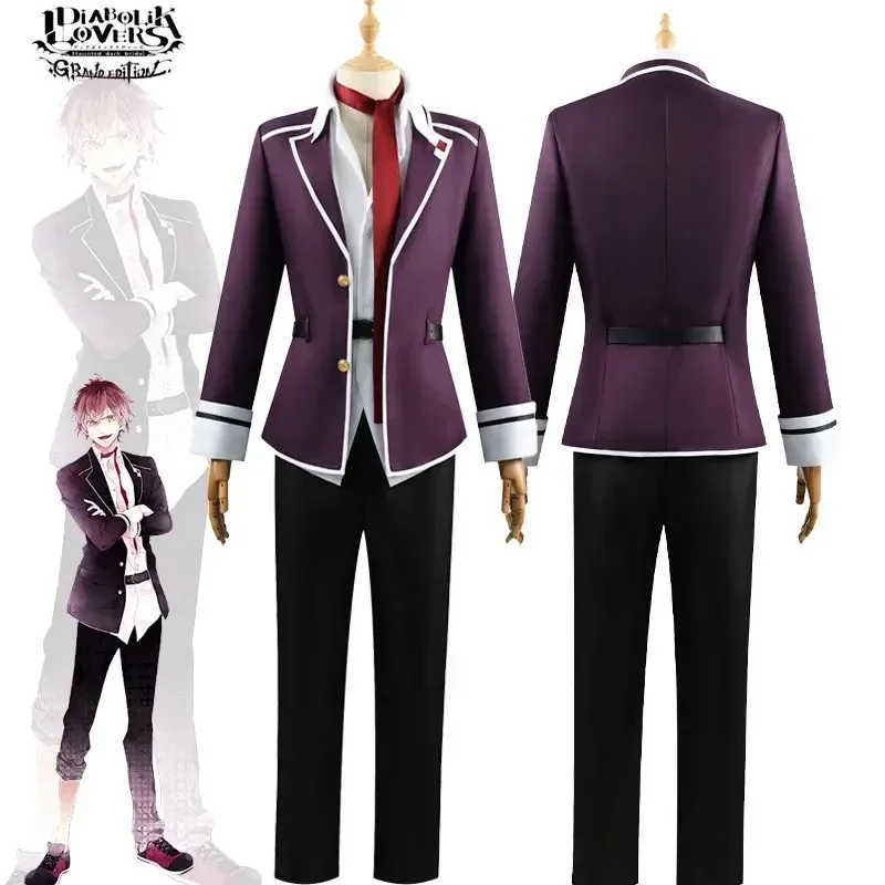 

Аниме Diabolik Lovers Sakamaki Ayato Косплей Костюм Школьная форма Пальто Рубашка Брюки Полный комплект Хэллоуин Вечерние наряды Мужской костюм