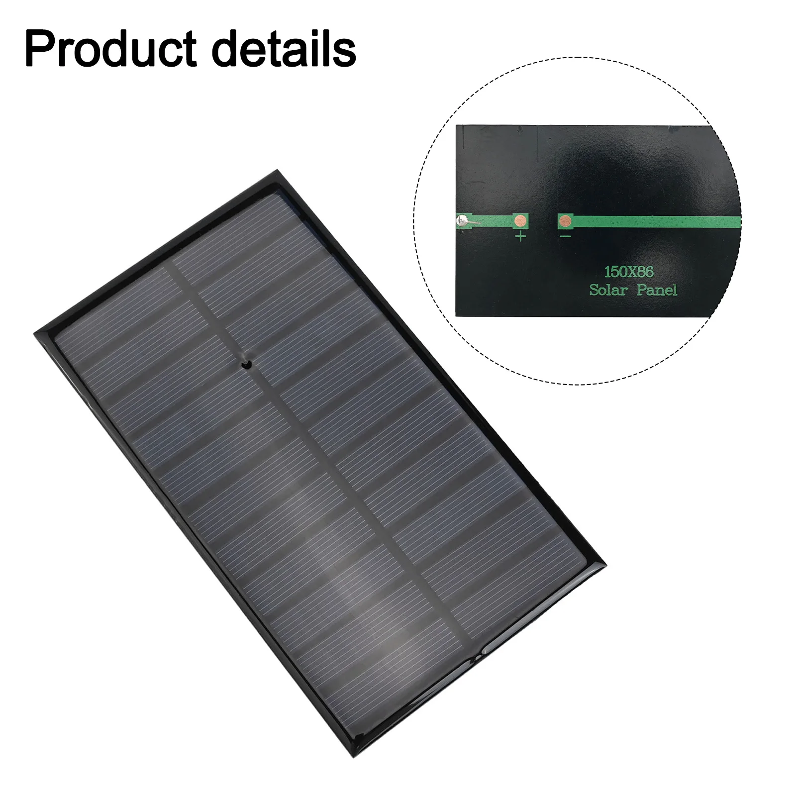 Battery Charging Solution 150X86MM 1.6W for Solar Panel 19 Module Efficiency 5.5V Output Voltage Efficient Solar Charging