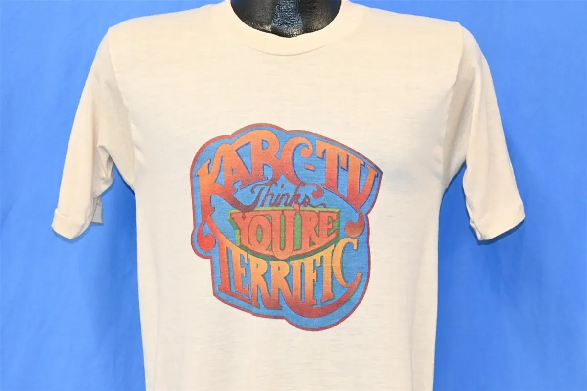 80s KABC TV Thinks You re Terrific Los Angeles California T-shirt beige taille S