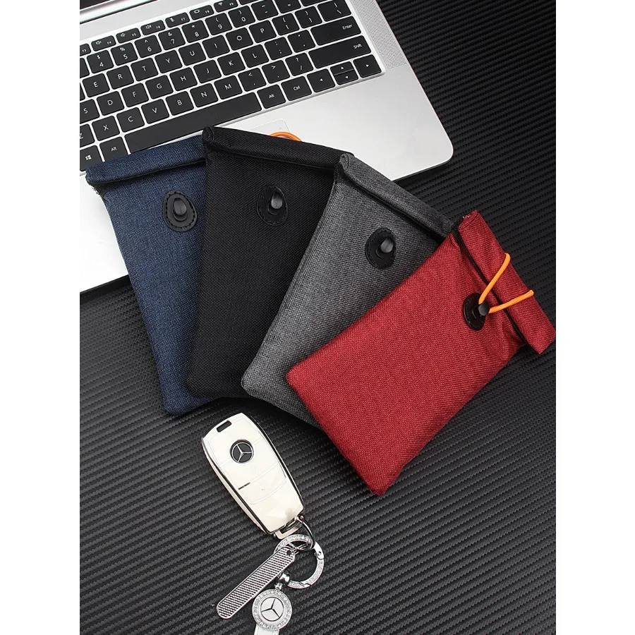 Faraday Bag Signal Blocking Pouch for Phone Car Key RFID Anti-Theft Anti-Tracking Radiation Shield Case