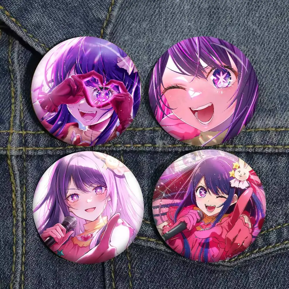 O-Oshi-No-Ko-Anime Soft Button Pin Bright Printed Icon Gift For Friends Badge Collar Brooch Lapel Pin Metal
